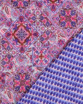 Katoen Voile Gewatteerd Patchwork Paars, Nieuw, Paars
