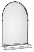 Spiegel met Plank Sapho Tiga 49x70 cm Chroom, Ophalen of Verzenden, Nieuw, Chroom, Bad