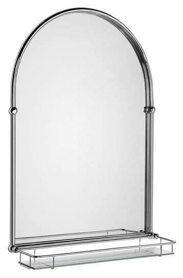 Spiegel met Plank Sapho Tiga 49x70 cm Chroom, Ophalen of Verzenden, Nieuw, Chroom, Bad