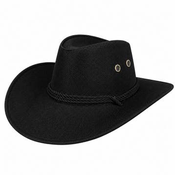 Cowboyhoed - Western Hoed - Linnenlook - Zwart, Kleding | Dames, Nieuw