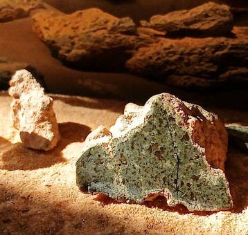 AMGALA 001 Marsische Shergottiet, olivine-phyric - Hoogte: