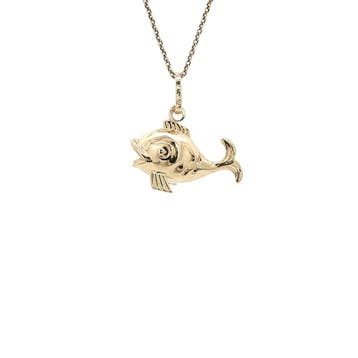 Gouden vintage vis hanger 14 kt, Ophalen of Verzenden, Nieuw