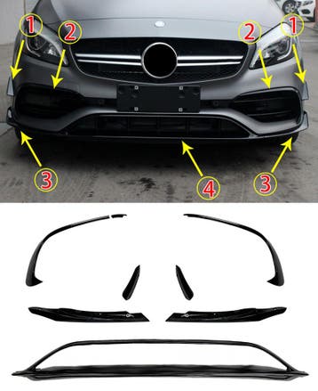 voorspoiler Front Spoiler geschikt voor Mercedes W176