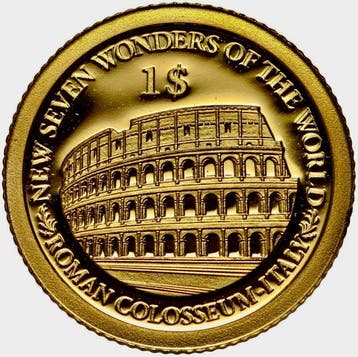 Salomonseilanden. 1 Dollar 2013 Roman Colosseum - Italy -