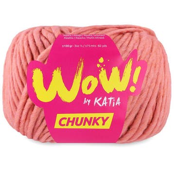 Katia WOW Chunky - 61 Zalmroze - Bulky Acryl/Wolmix Garen, Ophalen of Verzenden, Nieuw