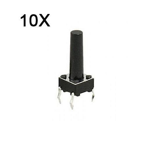 10 Drukknopjes Moment  Microswitch 6x6x8  Microschakelaar..., Hobby en Vrije tijd, Elektronica-componenten, Verzenden