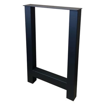 Stalen H tafelpoot zwart 60 bij 8 cm en hoogte 90 cm  (8 x 8, Ophalen of Verzenden, Nieuw