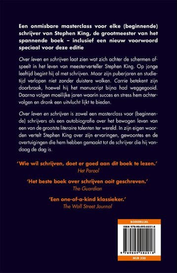 Over leven en schrijven 9789049205218 Stephen King, Verzenden, Zo goed als nieuw, Stephen King