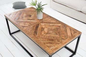 Massieve salontafel INFINITY HOME 100cm mangohout, Ophalen of Verzenden, Nieuw