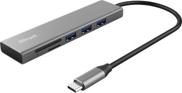 Trust Trust - Halyx USB-C Hub - 3 poorten + 2 kaartsleuven, Ophalen of Verzenden