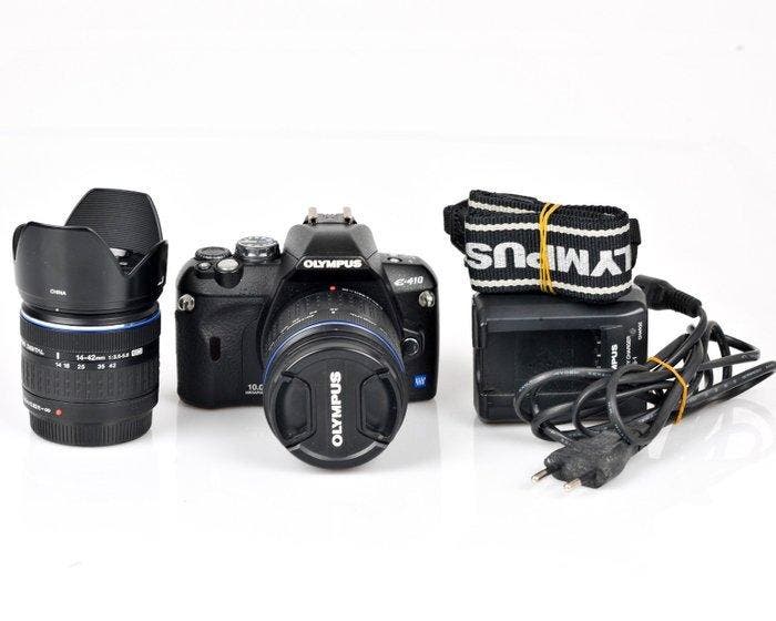 Olympus E-410 + 14-42mm + 40-150mm + Underwater housing, Audio, Tv en Foto, Fotocamera's Digitaal