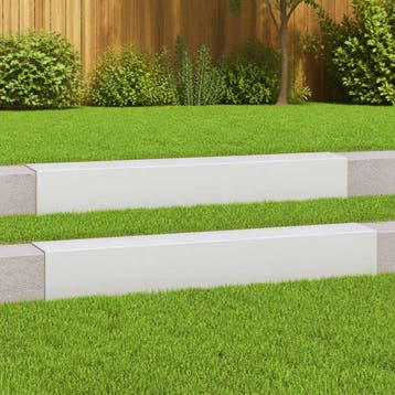vidaXL Afdekprofiel voor tuinafboording 2 st 100 x 15 x 15, Verzenden, Nieuw