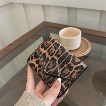 Stijlvolle Leopard Print Clutch Tas met Kaarthouder - Dames
