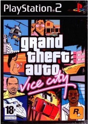 PS2: GTA Vice City Grand Theft Auto, Spelcomputers en Games, Games | Sony PlayStation 2, Avontuur en Actie, Vanaf 18 jaar, 1 speler