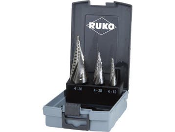 RUKO 101026RO - HSS Getrapteboorset - 3-delig - 3 vlakken, Verzenden, Nieuw