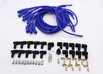 8.5mm Spark Plug Wire Set V8 - 45 degree boots blue, Ophalen of Verzenden, Nieuw