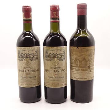 1993 x 2 Chateau Haut Gardere, 1950 Chateau Cantemerle -, Nieuw