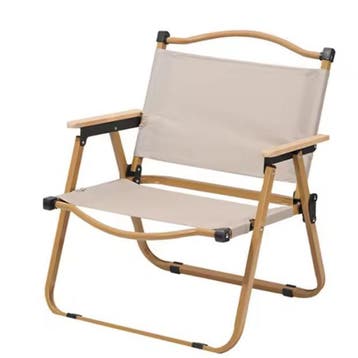 Opvouwbare Campingstoel – Aluminium Frame met Houtlook, Verzenden, Nieuw
