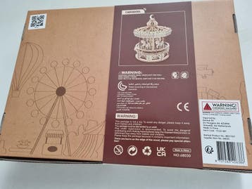 PlayfulMario Carrousel met muziek Houten Modelbouwset 274..., Verzenden, Nieuw