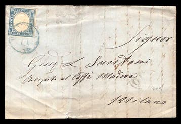 Italiaanse oude staten - Sardinië - Brief uit Desenzano, Gestempeld