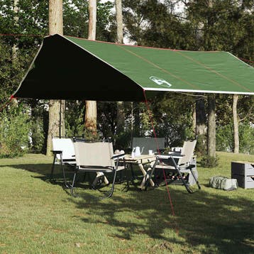 vidaXL Kampeerluifel waterdicht 420x440 cm groen, Verzenden, Nieuw, Tot en met 2