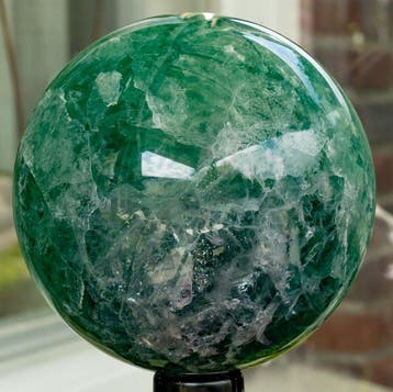 Fluoriet Fine polished green fluorite Quality sphere -