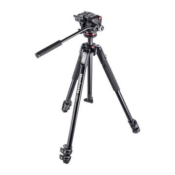 Manfrotto MK190X3-2W Alu Kit Incl. MH-XPRO2W videokop, Nieuw, 150 tot 175 cm, Met balhoofd, Ophalen of Verzenden
