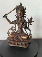 Decoratief ornament - Bronze statue of Manjusri Bodhisattva