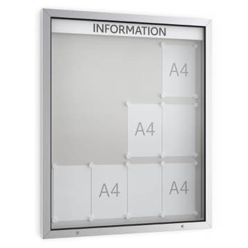 Informatiekast Buiten Draaideur 12x A4 Economy, Nieuw in verpakking