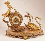 Figurale pendule - Art Nouveau Marmer, Metaal - 1960-1970, Antiek en Kunst, Antiek | Klokken