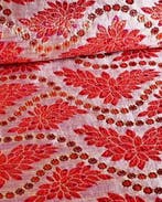 Jacquard Brokaat Goud/Rood, Nieuw