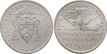 500 Lire Italien-kirchenstaat Paul Vi, 1963-1978, Verzenden