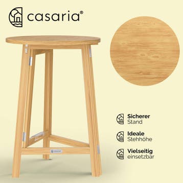 Statafel Massief Hout Ø80cm Inklapbaar (Statafels), Verzenden, Nieuw