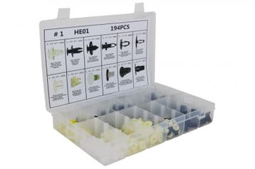 Auto Clips Plastic fasteners Kit 194 pcs, Auto-onderdelen, Ophalen of Verzenden, Nieuw