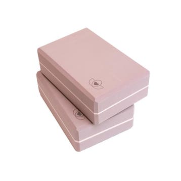 Yoga blok high density lavendelpaars - Lotus - 2 stuks, Sport en Fitness, Overige Sport en Fitness, Verzenden, Nieuw