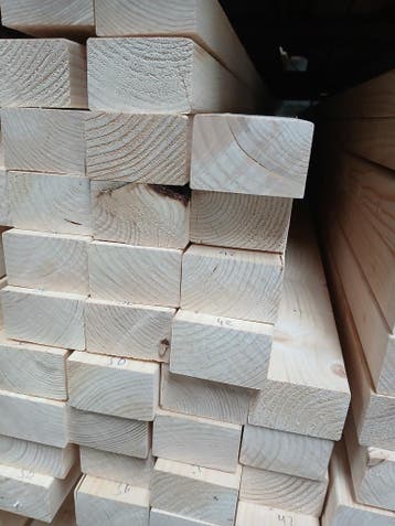 50x75 vuren geschaafd regel   netto 44x70   prijs per m1, 25 tot 50 mm, Overige typen, Nieuw, 300 cm of meer