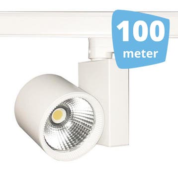 LED Railverlichting Spirit Wit - 100 spots + 100M rails -, Huis en Inrichting, Lampen | Spots, Nieuw