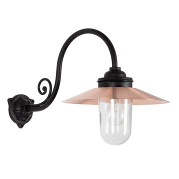 Rhone Gietijzeren Stallamp Zwart/Koper Buitenverlichting, Tuin en Terras, Verzenden, Nieuw