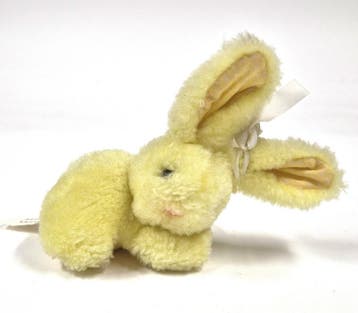 Vintage Bonton konijnenknuffel uit 1990, geel, Verzenden, Gebruikt