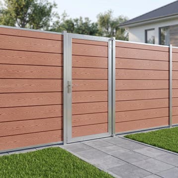 Tuindeur Segovia tuinpoort met privacyscherm 180x90 cm bruin, Verzenden, Nieuw