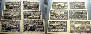 5 Pf + 10 Pf + 3 x 50 Pf + 3 Mark 1918 (1922) duitse Seri..., Verzenden