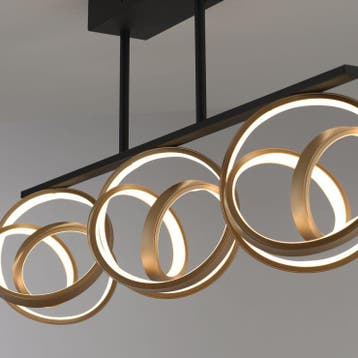 Qazqa plafondlamp Josip, 3-staps dimbaar, 3-lichts, Ophalen of Verzenden, Nieuw in verpakking, Verlichting