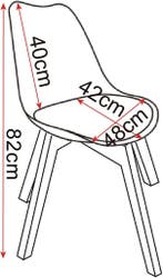 24goodz Eetkamerstoel Set van 6 - Ergonomisch Ontwerp - Stab, Huis en Inrichting, Stoelen, Verzenden, Nieuw