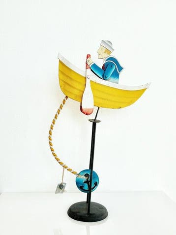 sculptuur, SALTY DOG Sailor Balancing Toy – Metal Nautical