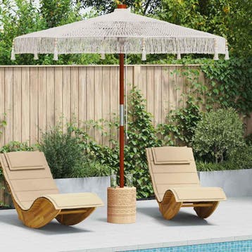 Design Parasol XL - Creme | 52% Korting, Tuin en Terras, Ophalen of Verzenden, Zo goed als nieuw, 2 tot 3 meter, Stokparasol
