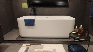 Vrijstaand Bad Xenz Solid surface mat wit 170x80 - 0022, Doe-het-zelf en Verbouw, Ophalen, Nieuw, Bad