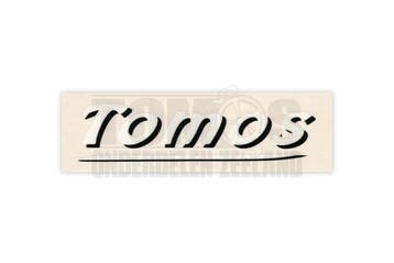 Tomos Sticker wit / zwart 10.5x3cm, Ophalen of Verzenden, Nieuw, Tomos