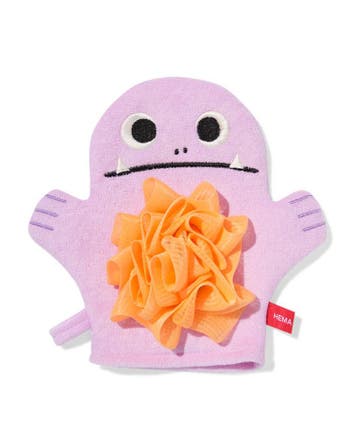 HEMA Washand monster lila, Verzenden, Nieuw