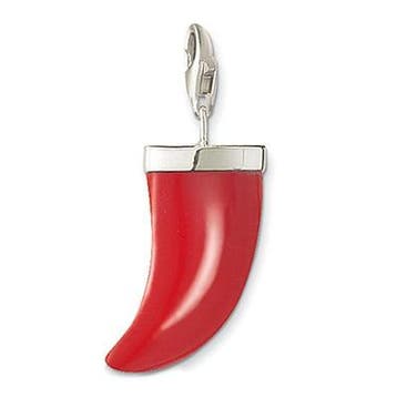 Tand  925 Sterling Zilveren Bedel met karabijnsluiting, Ophalen of Verzenden, Nieuw, Bedel