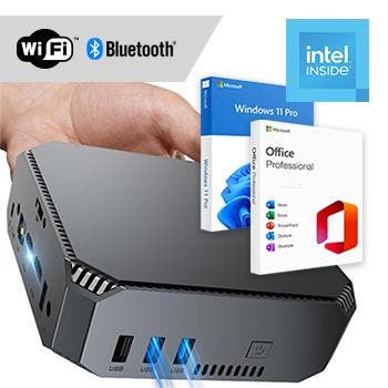 Mini PC compleet - WiFi + BT + + Office 2024 Mini PC, Nieuw